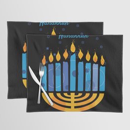 Hanukkah 2021 Candles Menorah Happy Hanukkah Placemat