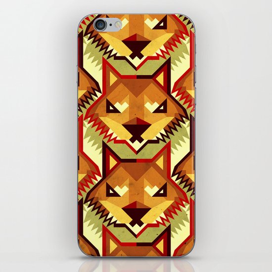 The Bold Wolf pattern iPhone & iPod Skin