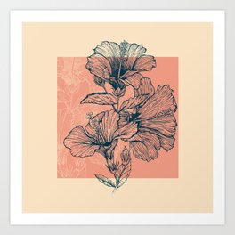Hibiscus Colors Art Print