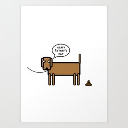 Dog Dad Father's Day Illustration Art Print | Pet, Dad, Graphicdesign, Adamregester, Father, Petlover, Dogdad, Dog, Digital, Illustration 