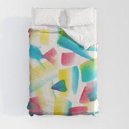 180719 Koh-I-Noor Watercolour Abstract 31| Watercolor Brush Strokes Duvet Cover