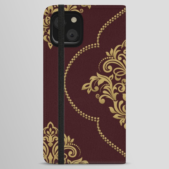 GOLD DAMASK iPhone Wallet Case