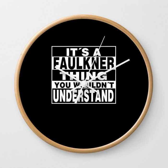 FAULKNER Surname Personalized Gift Wall Clock