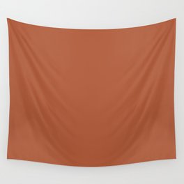 Terracotta Red Brown Single Solid Color Shades of The Desert Earthy Tones Wall Tapestry
