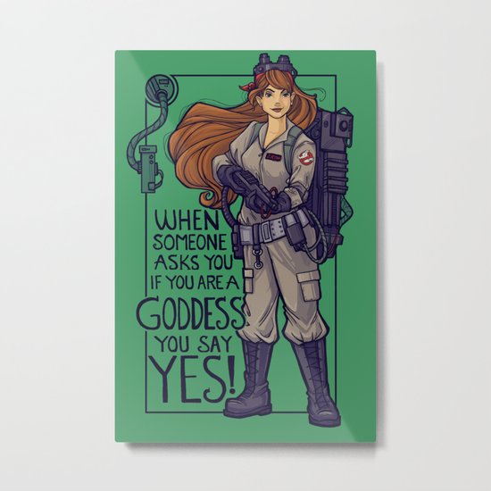 Ghostbuster Goddess Metal Print