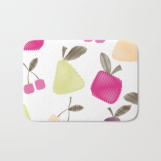 Funny cartoon Fruits Bath Mat