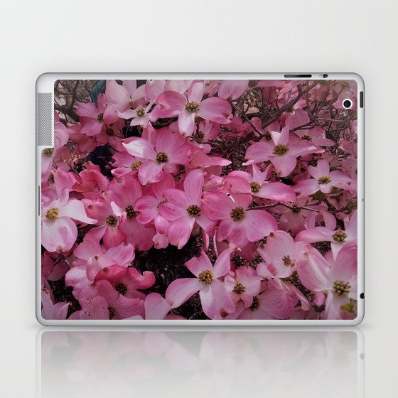 Pink Dogwood Blossoms Laptop & iPad Skin