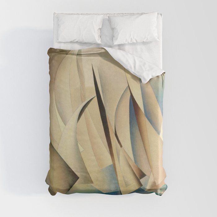 Pertaining to Sailing Yachts and Yachting by Charles Sheeler Duvet Cover
