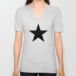 Black Star V Neck T Shirt