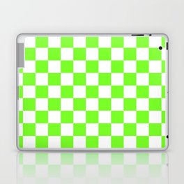Checkerboard Pattern - acid green Laptop Skin
