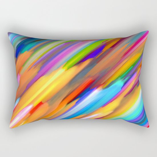 Colorful digital art splashing G391 Rectangular Pillow