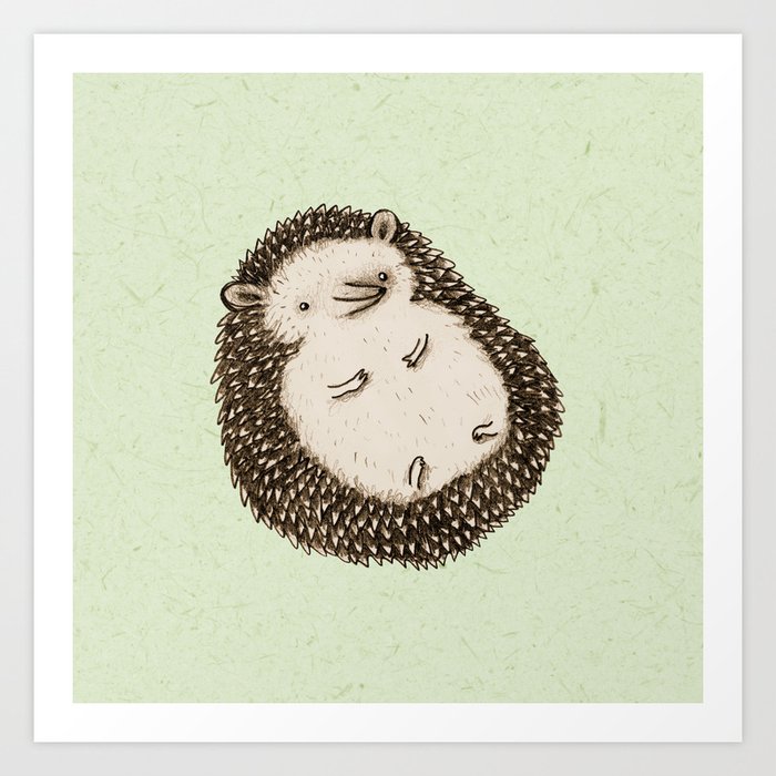 Plump Hedgehog Art Print