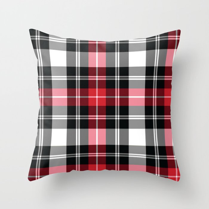 Red and black buffalo plaid outdoor pillows on sale