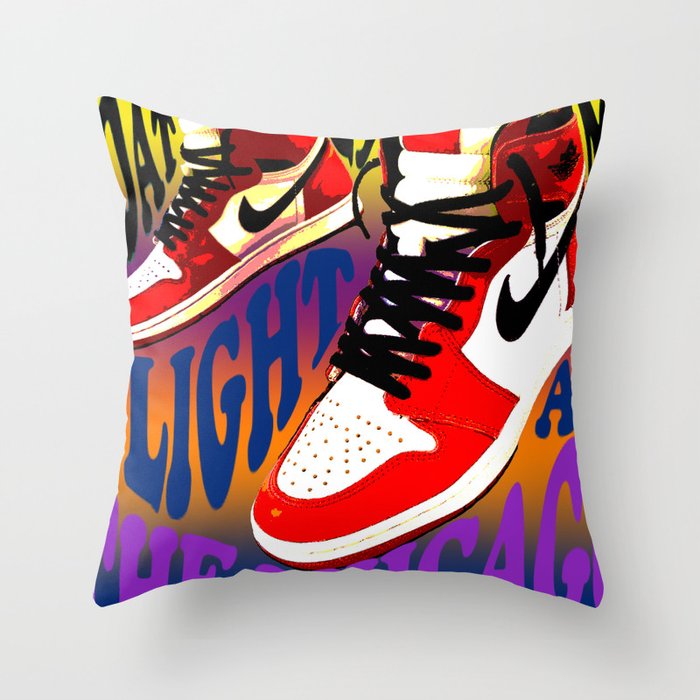 Psychedelic Sneakers Throw Pillow