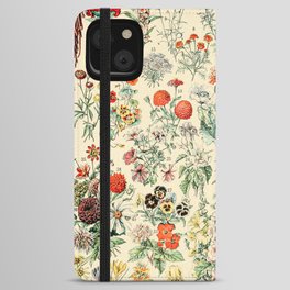 Wildflower Diagram // Fleurs II by Adolphe Millot XL 19th Century Science Textbook Artwork iPhone Wallet Case
