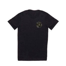 Midnight Dark Floral Grunge T Shirt