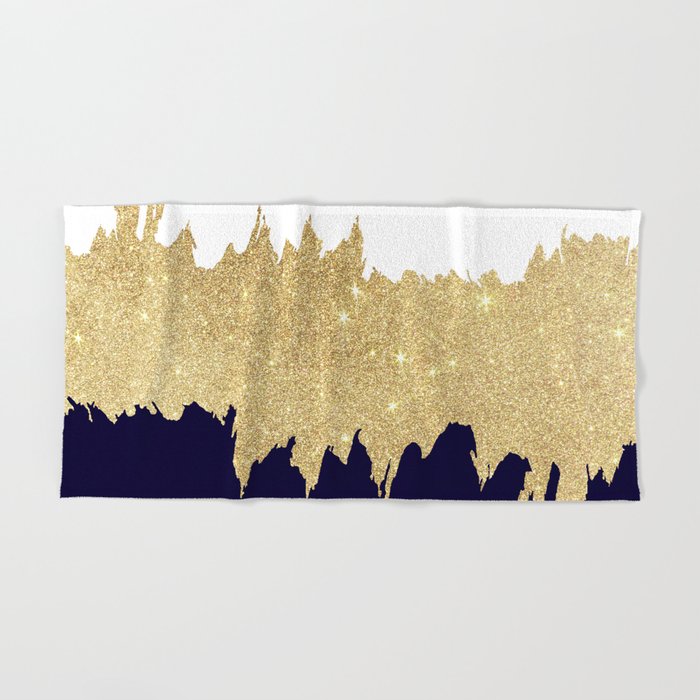 Faux Gold Glitter All Over Hand Towel 