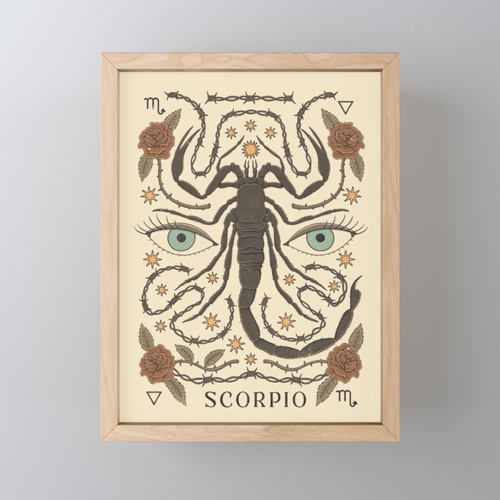 Scorpio, The Scorpion Framed Mini Art Print