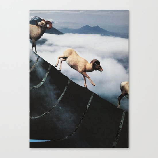 rampaging mountain goats Canvas Print