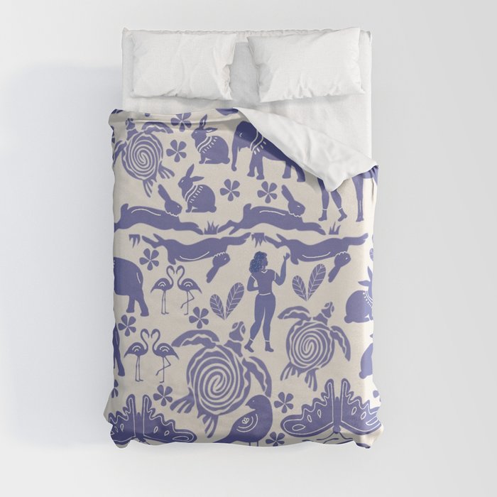 Pantone peri day out at the sanctuary  Duvet Cover