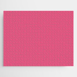 Blush Pink Solid Color Popular Hues - Patternless Shades of Pink Collection - Hex Value #E75480 Jigsaw Puzzle