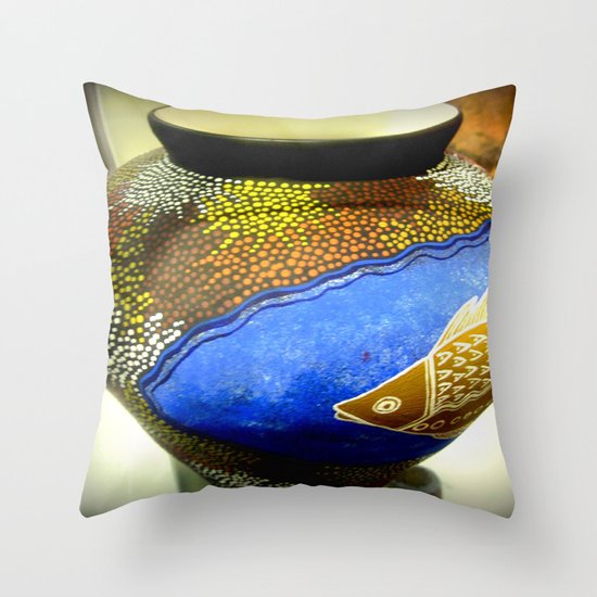 Aboriginal Art #2 - Pottery Throw Pillow