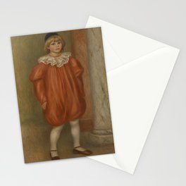 Claude Renoir in Clown Costume by Auguste Renoir Stationery Card