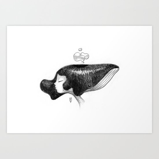 whale women Art Print