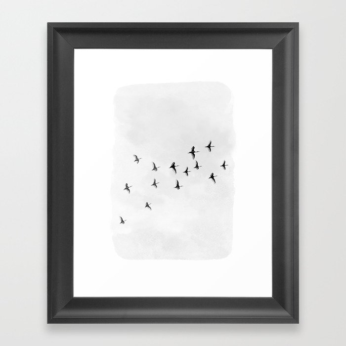 Flock of Birds Framed Art Print