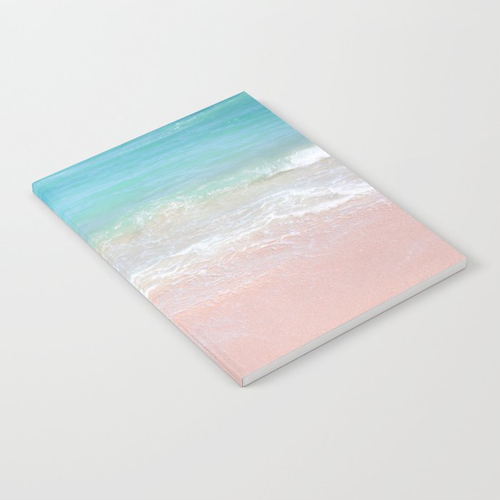 Beach Shoreline | Waves | Water | Pink Sand | Clear Water | Waves Notebook