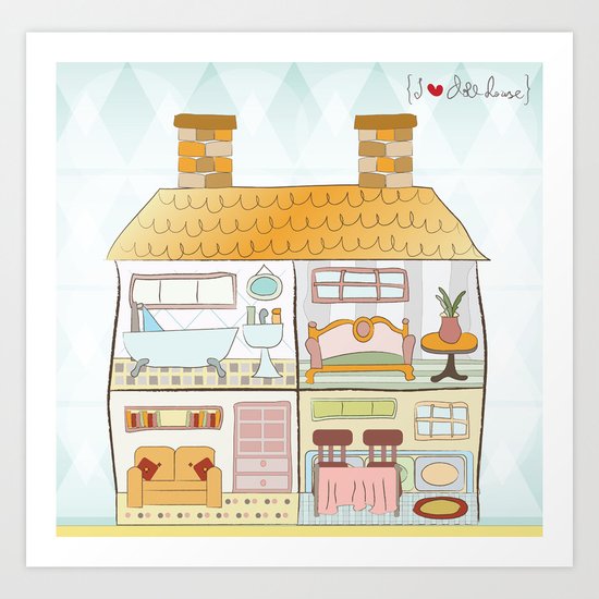 I {❤} Dollhouse Art Print