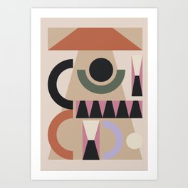 Bauhaus abstract house Art Print