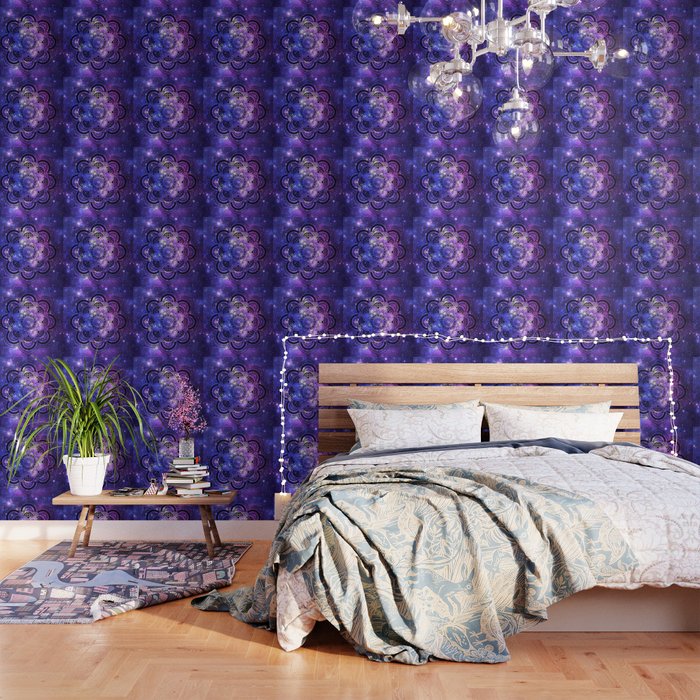 Mandala : Purple Blue Galaxy Wallpaper