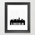 Lincoln Skyline Gerahmter Kunstdruck