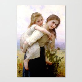 William-Adolphe Bouguereau "Not Too Much To Carry" Canvas Print