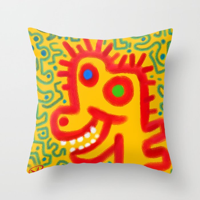 derick dino does the dipsy-doo Throw Pillow