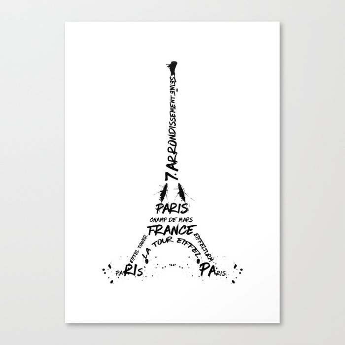 Digital-Art Eiffel Tower Canvas Print