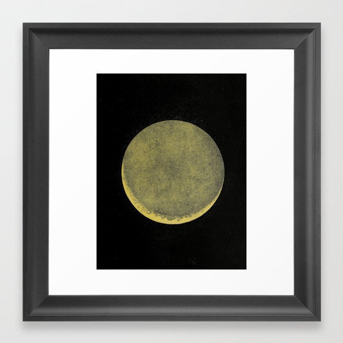 Antique Crescent Moon Framed Art Print by bluespecsstudio Society6