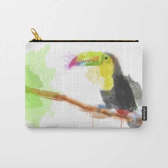 Watercolor Toucan Carry-All Pouch