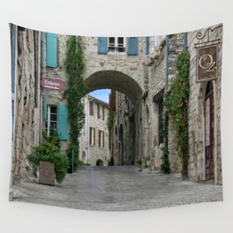 France Photography - Street From A Town In Vézénobres Wall Tapestry