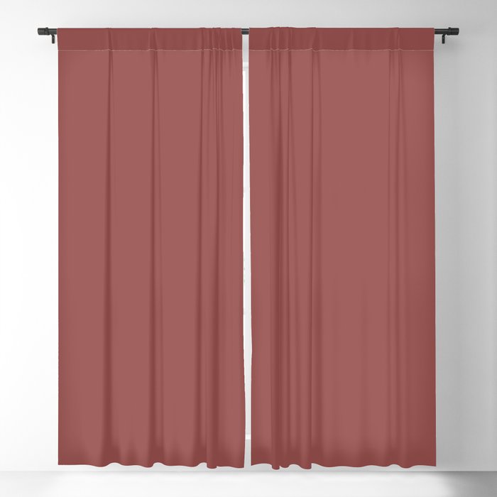 Marsala Wine Solid Color Blackout Curtain