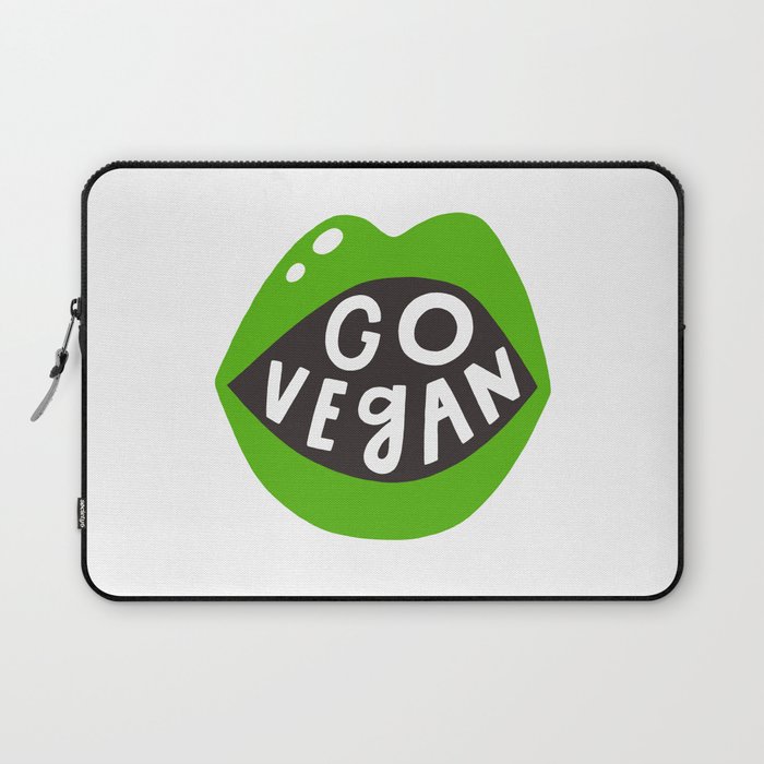 Go vegan lips Laptop Sleeve