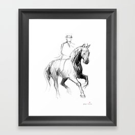 Dressage Horse Framed Art Print