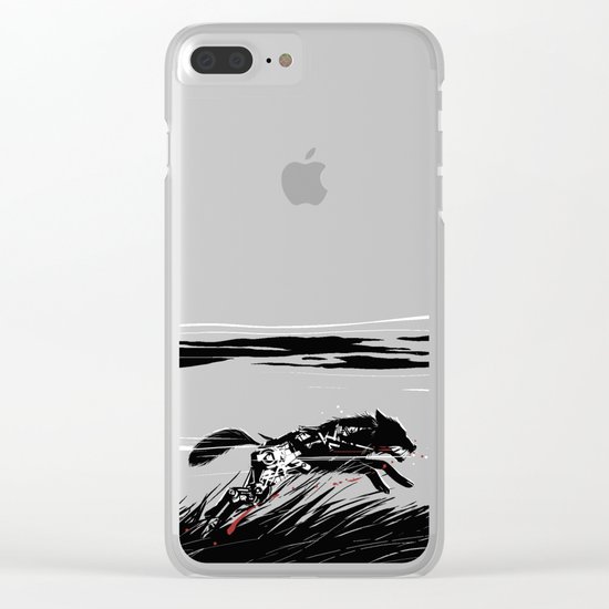 Mecha Wolf Clear iPhone Case