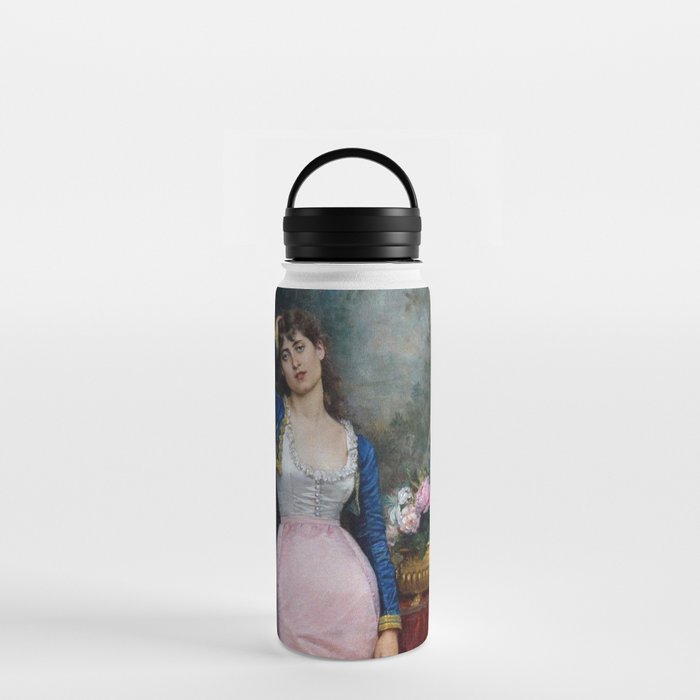 Magnificent: Declaration of Love - 19th Century French Belle epoque female portrait oil painting by Auguste Toulmouche for home, bedroom and wall decor Water Bottle