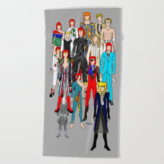 Bowie Doodle Square Beach Towel