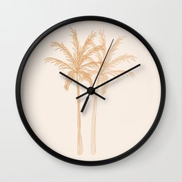 Twin Palm Trees Wall Clock