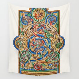Initial A: David and Companion Musicians Wall Tapestry