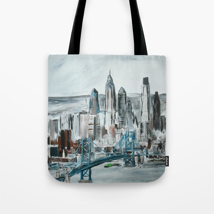 Philadelphia Pennsylvania Usa Fine Art Acrylic Painting Tote Bag