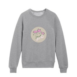 Cowboy Kitty Yee Haw Kids Crewneck